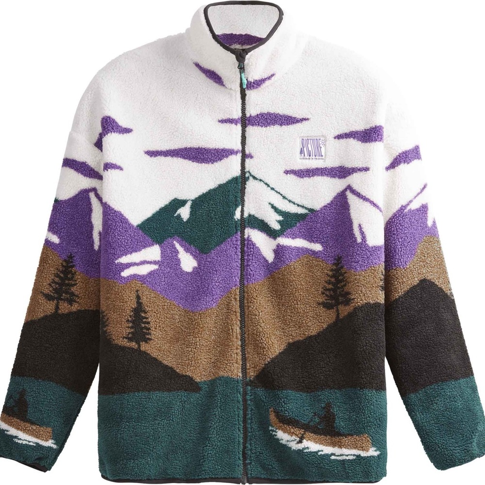 Picture Organic Clothing Halfdals Zip Fleece Sz Small